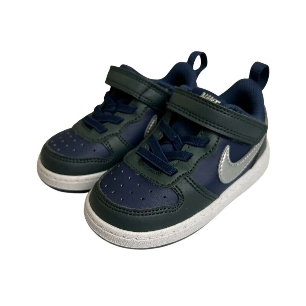 Nike Court Borough Low Recraft TD Kids Size 6C White Signal Blue Shoes - Picture 9 of 13